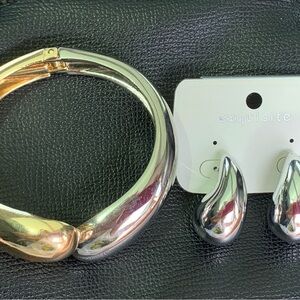 Exquisite Gold and Silver Jewelry Set